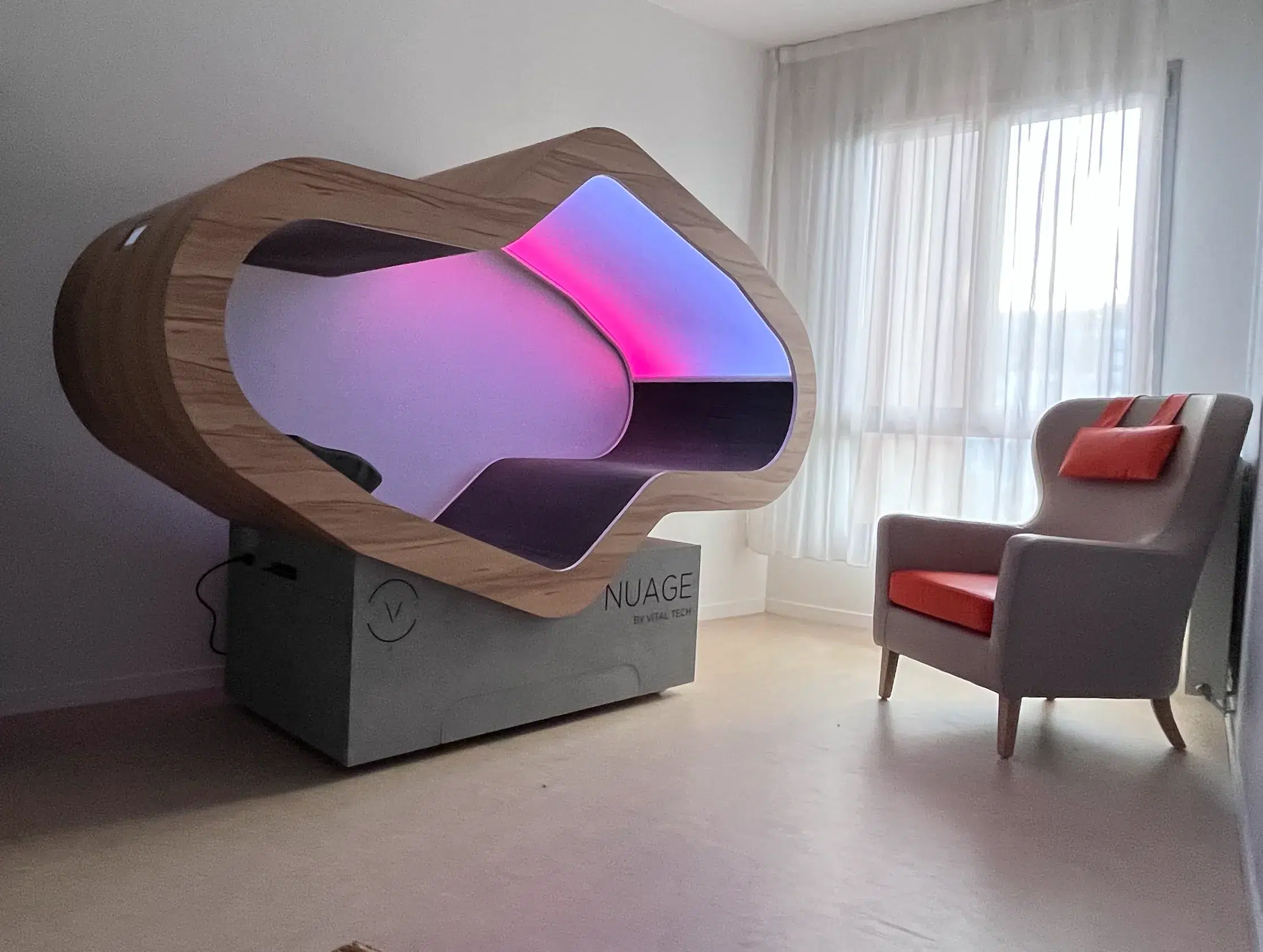 NUAGE installé à l’EHPAD Nazareth au Puy-en-Velay, dans un espace détente et bien-être