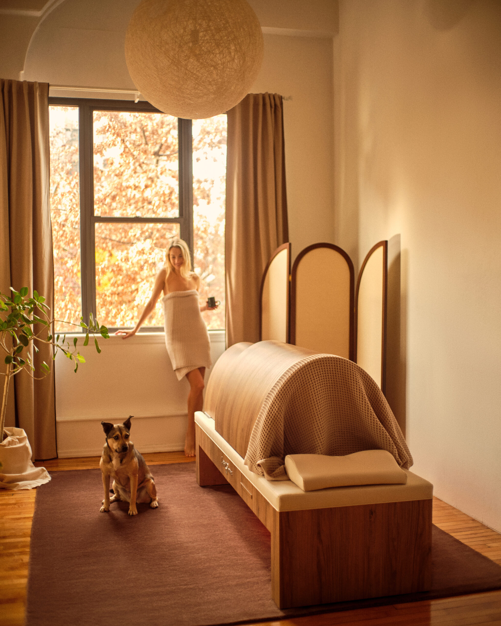 VITAL DOME installé dans un intérieur privé New-yorkais pour une expérience d’infrathérapie à domicile